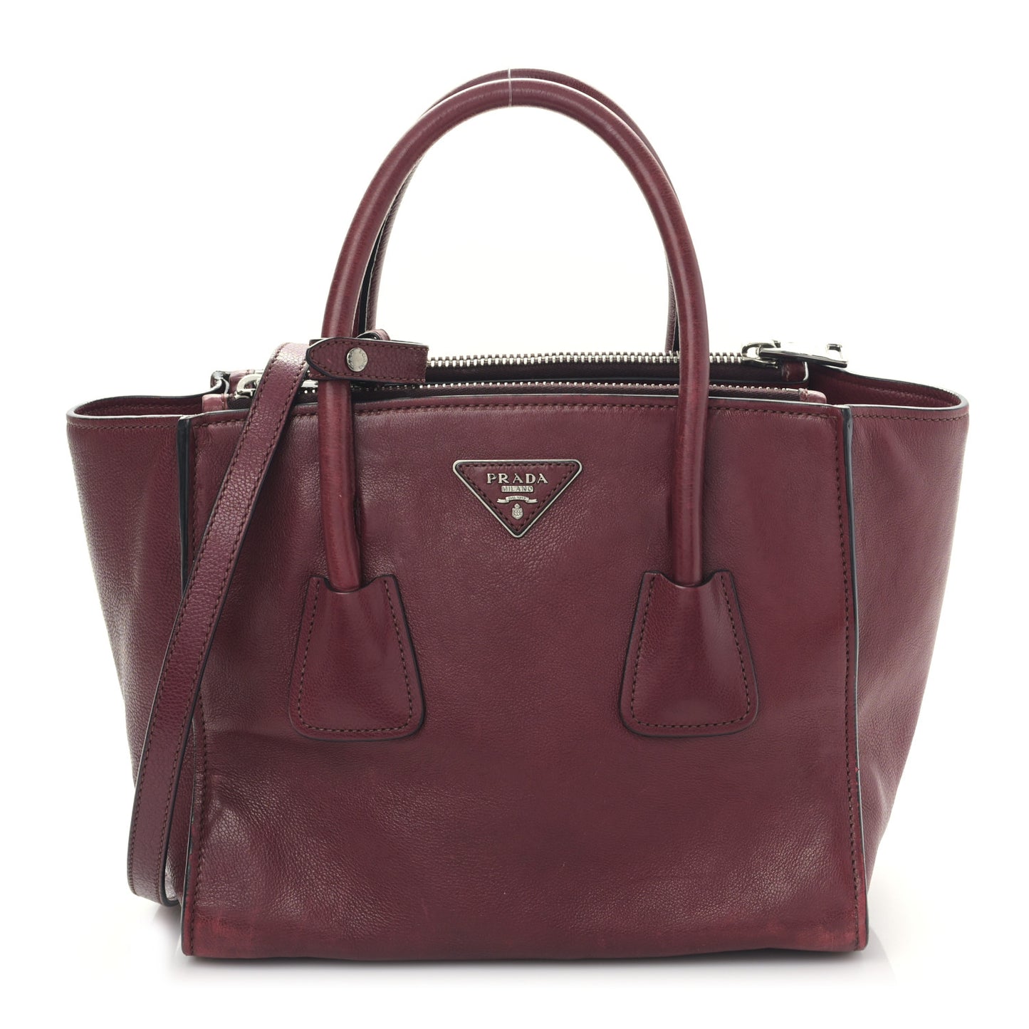 Glace Calf Twin Pocket Tote Ametista