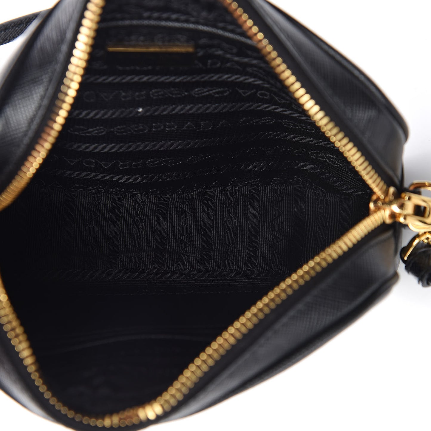 Saffiano Mini Camera Crossbody Bag Black