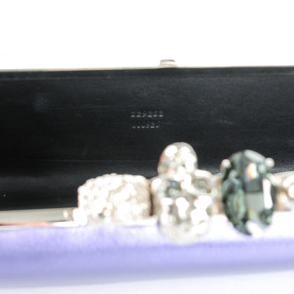 Alexander McQueen Metallic Lambskin Knucklebox Clutch Purple 7 of 7