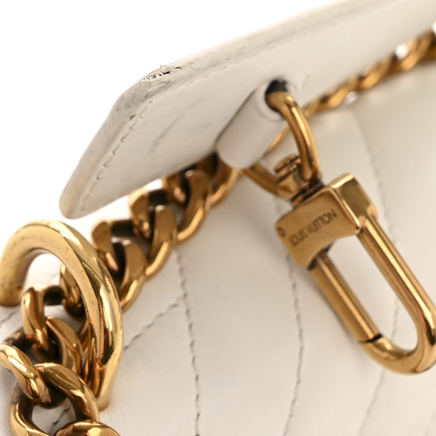 Calfskin New Wave Chain PM White