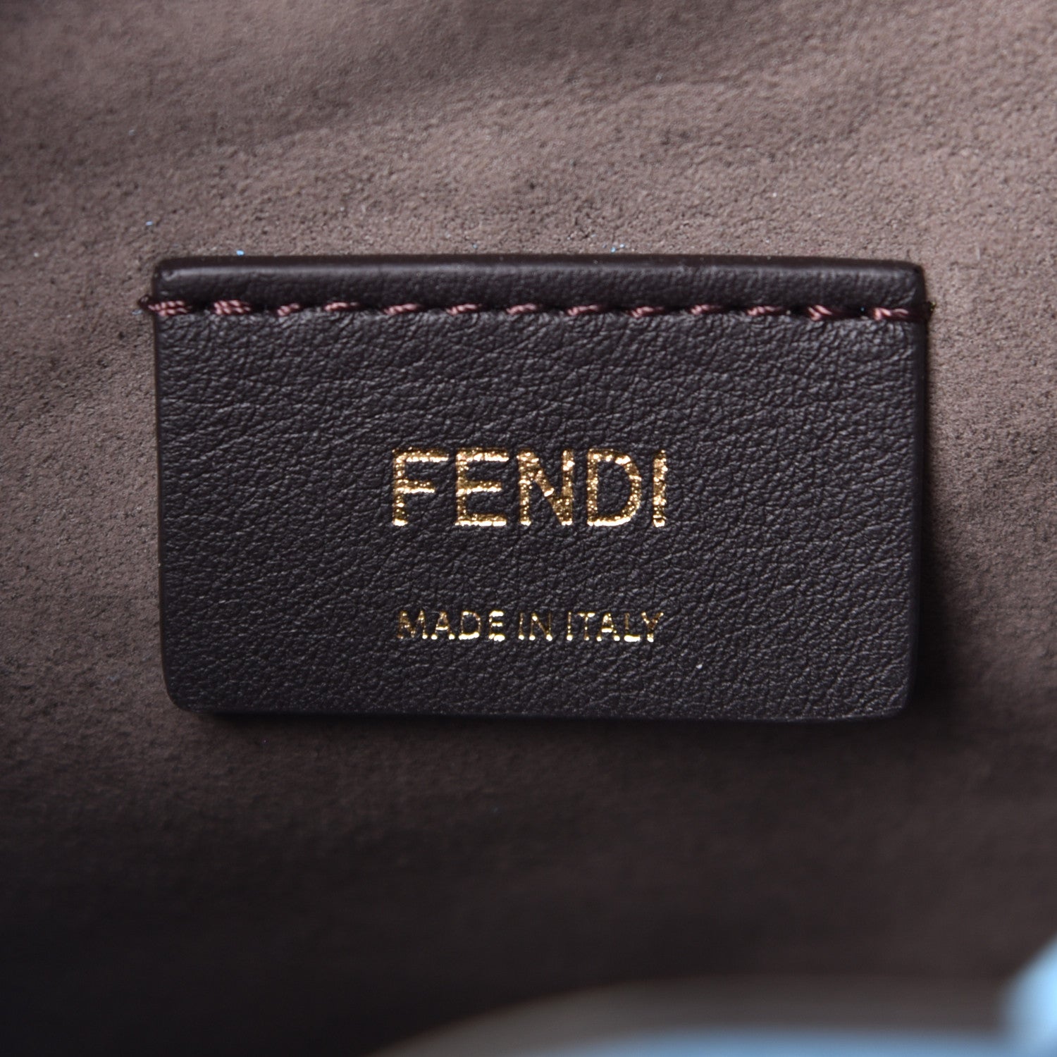 Fendi X SARAH COLEMAN Glazed Canvas Vitello King F is Fendi FF Vertigo Mini Mon Tresor Bucket Bag Cyber Blue White 5 of 5