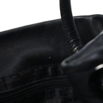 Chanel Lambskin Patent Calfskin Camellia Tote Black 9 of 17