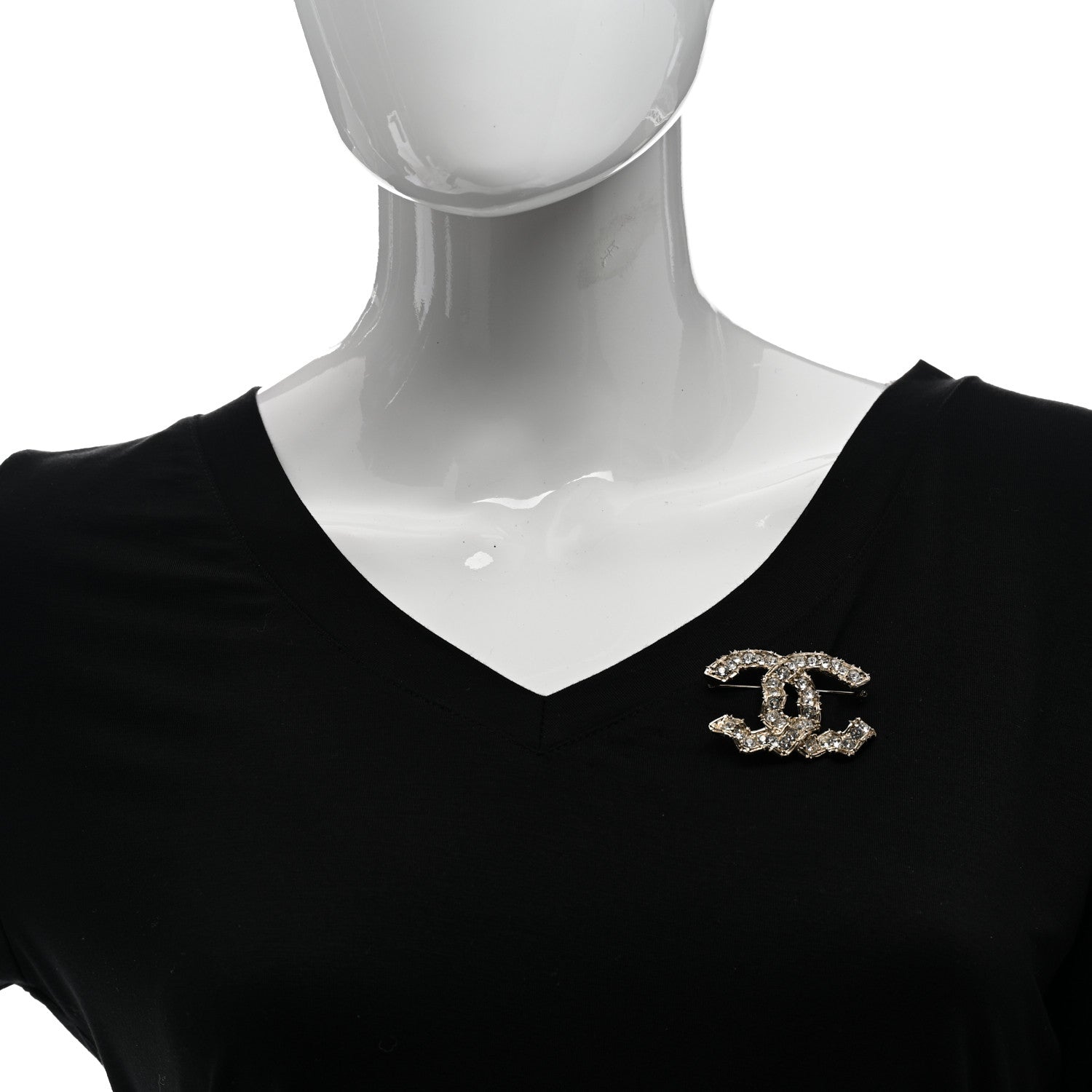 Chanel Crystal CC Camellia Express Brooch Gold 2 of 4