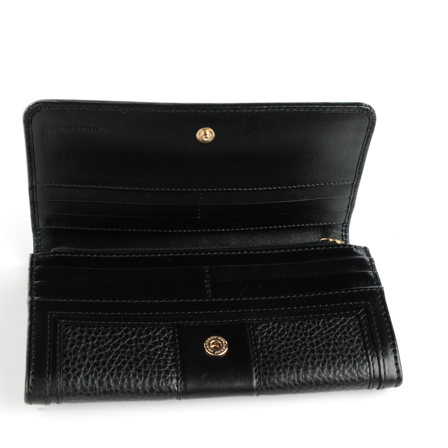 Burberry Grainy Calfskin Continental Wallet Black 5 of 7