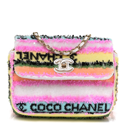 Chanel Sequin COCO Clutch With Chain Multicolor 1 of 8