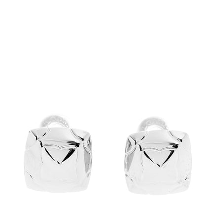 Bulgari 18K White Gold Piramide Clip On Earrings 1 of 4