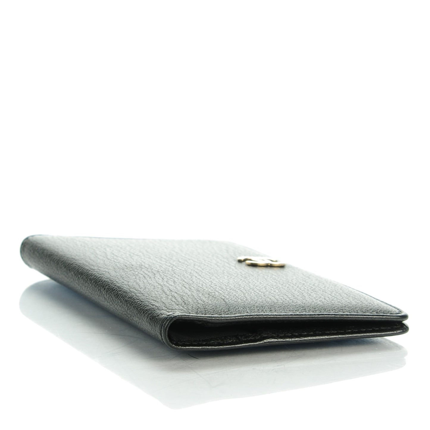 Goatskin Card Holder Wallet Black
