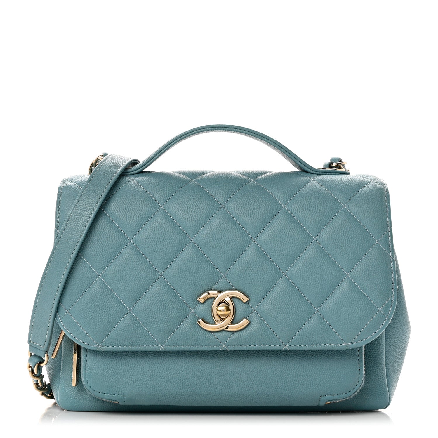 Chanel Caviar Quilted Medium Business Affinity Flap Light Blue 1 of 11