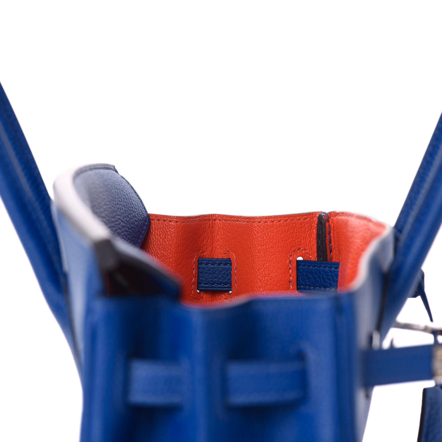 Hermes Togo Verso Birkin 25 Bleu Royal Capucine 14 of 35