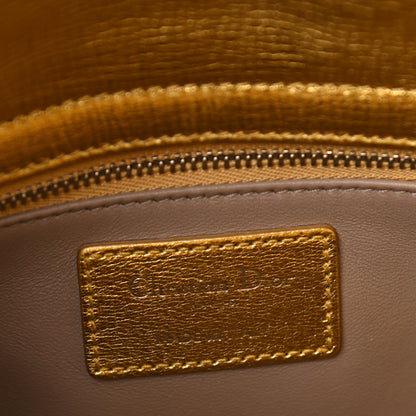 Christian Dior Metallic Grained Calfskin Cannage Small Lucky Badges My Lady Dior Gold 6 of 9
