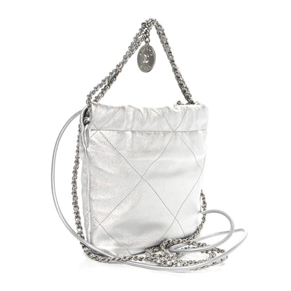 Chanel Metallic Lambskin Quilted Mini Chanel 22 Silvery 2 of 10