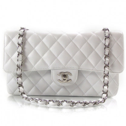 Chanel Caviar Quilted Medium Double Flap White 1 of 11