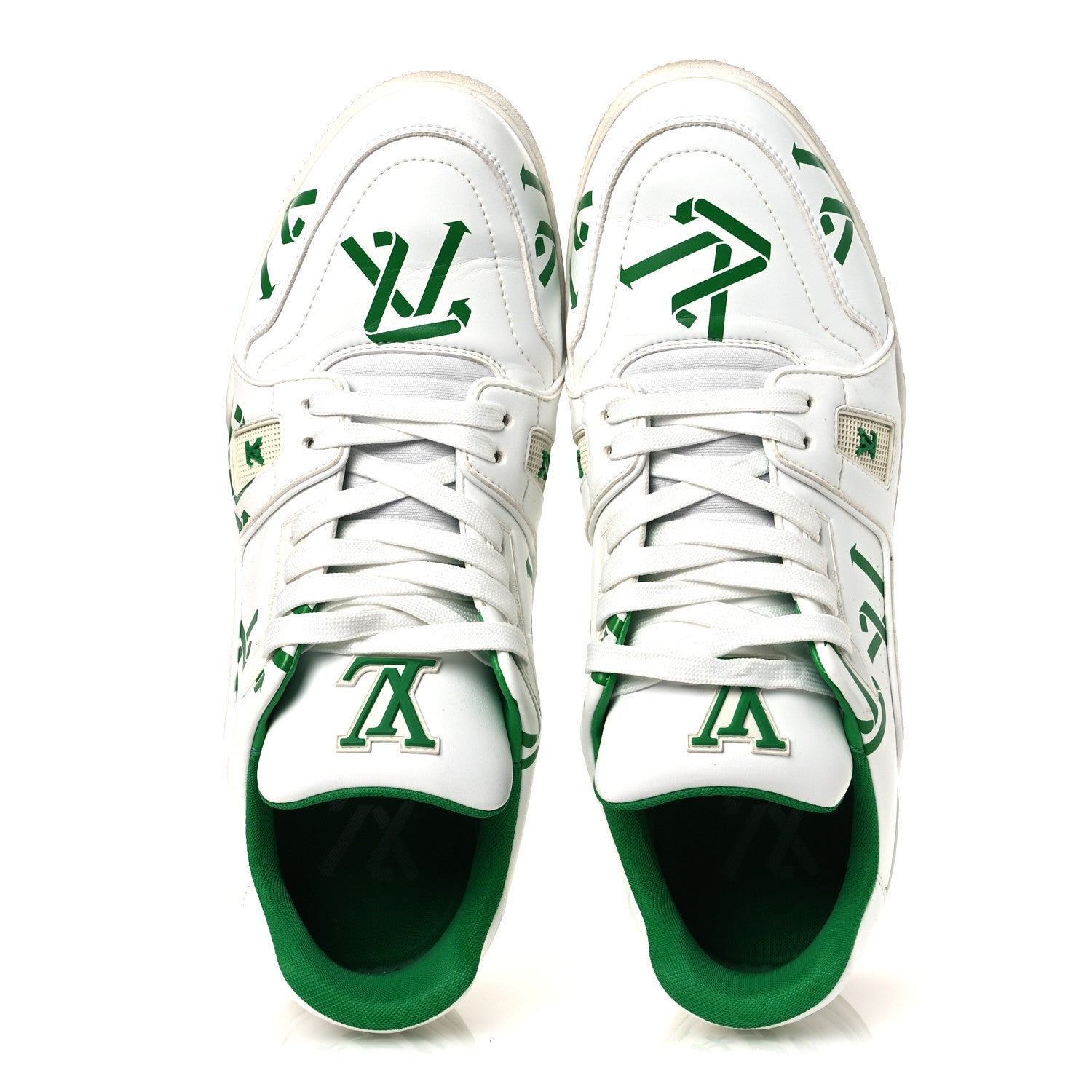 Louis Vuitton Mens LV Trainer Sneakers 10.5 Green 2 of 13