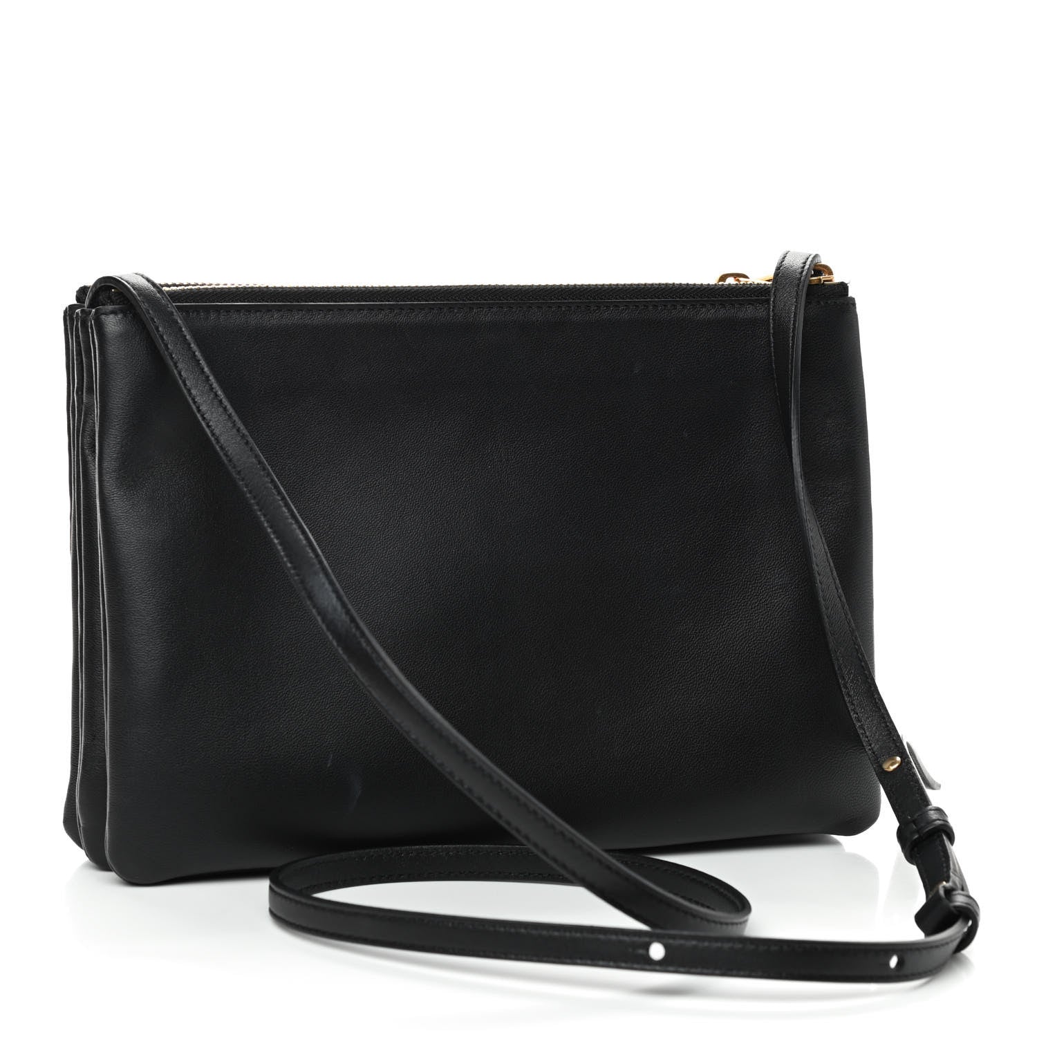 Celine Lambskin Large Trio Crossbody Bag Black 3 of 10
