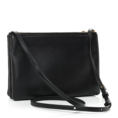Celine Lambskin Large Trio Crossbody Bag Black 3 of 10