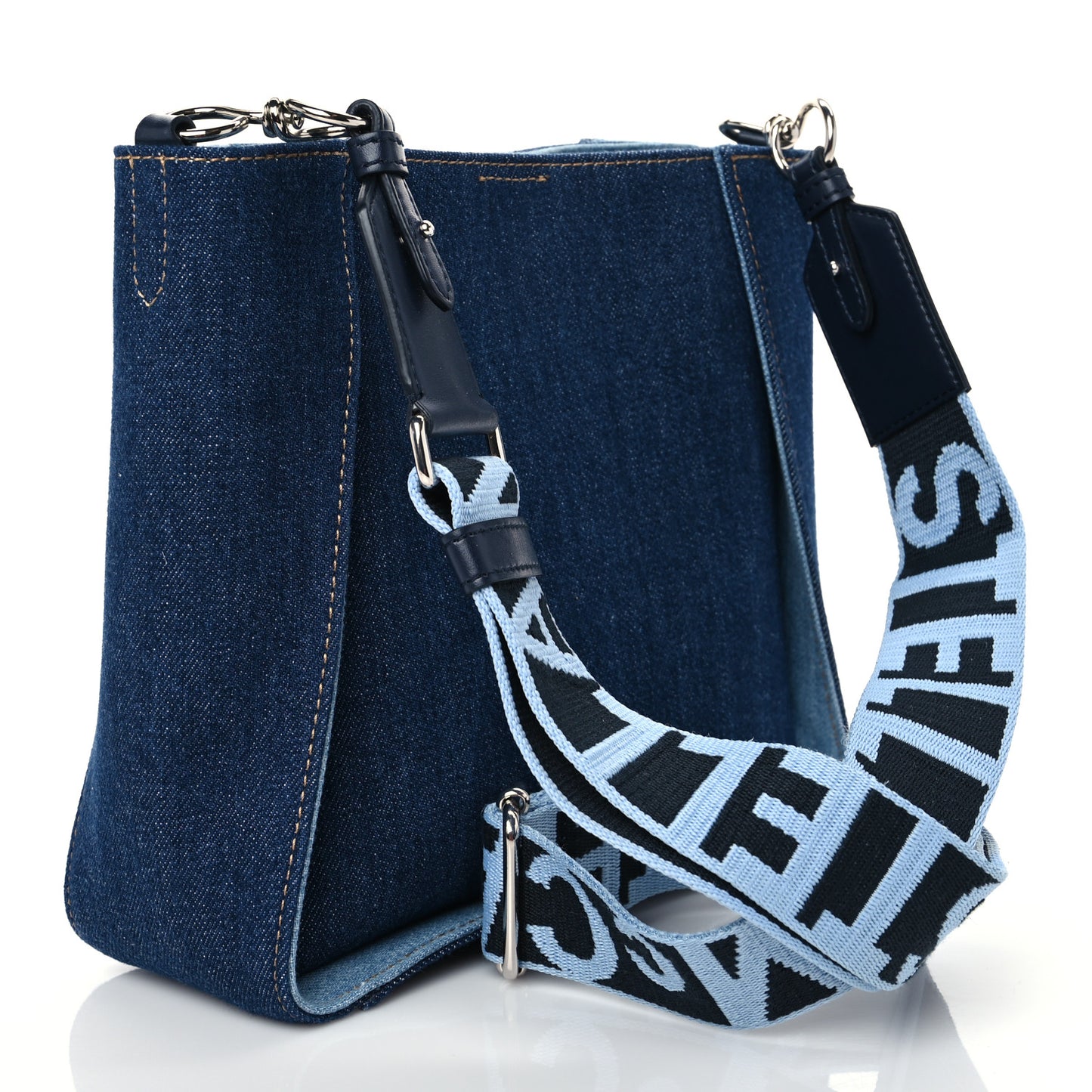 Eco Alter Denim Perforated Logo Mini Crossbody Orion Blue