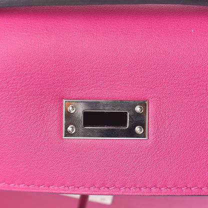 Hermes Swift Kelly Pochette Clutch Rose Pourpre 12 of 27