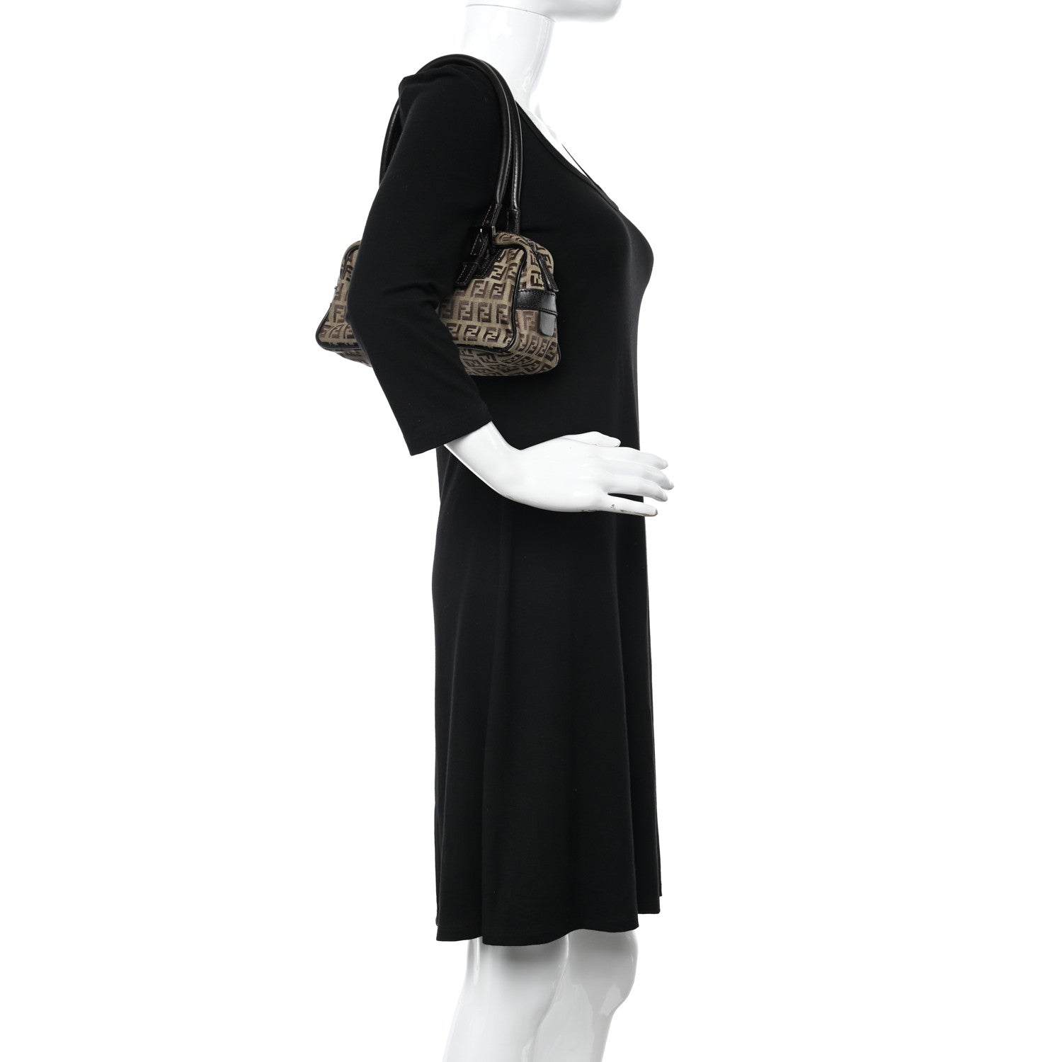 Fendi Zucchino Shoulder Bag Tobacco Moro 2 of 10