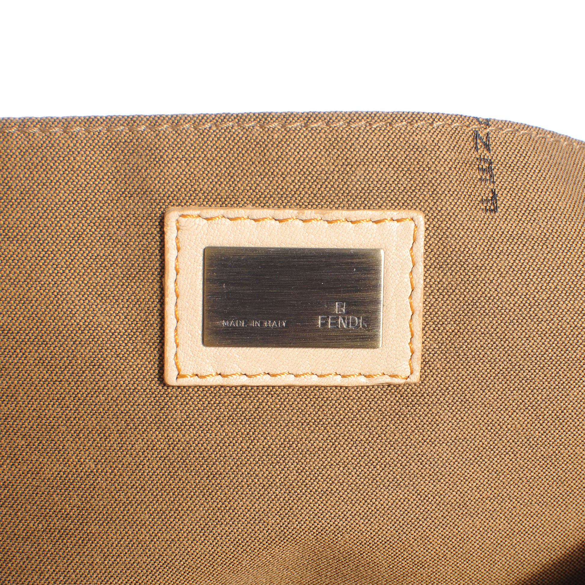 Fendi Canvas Raffia B Bag Brown 5 of 8