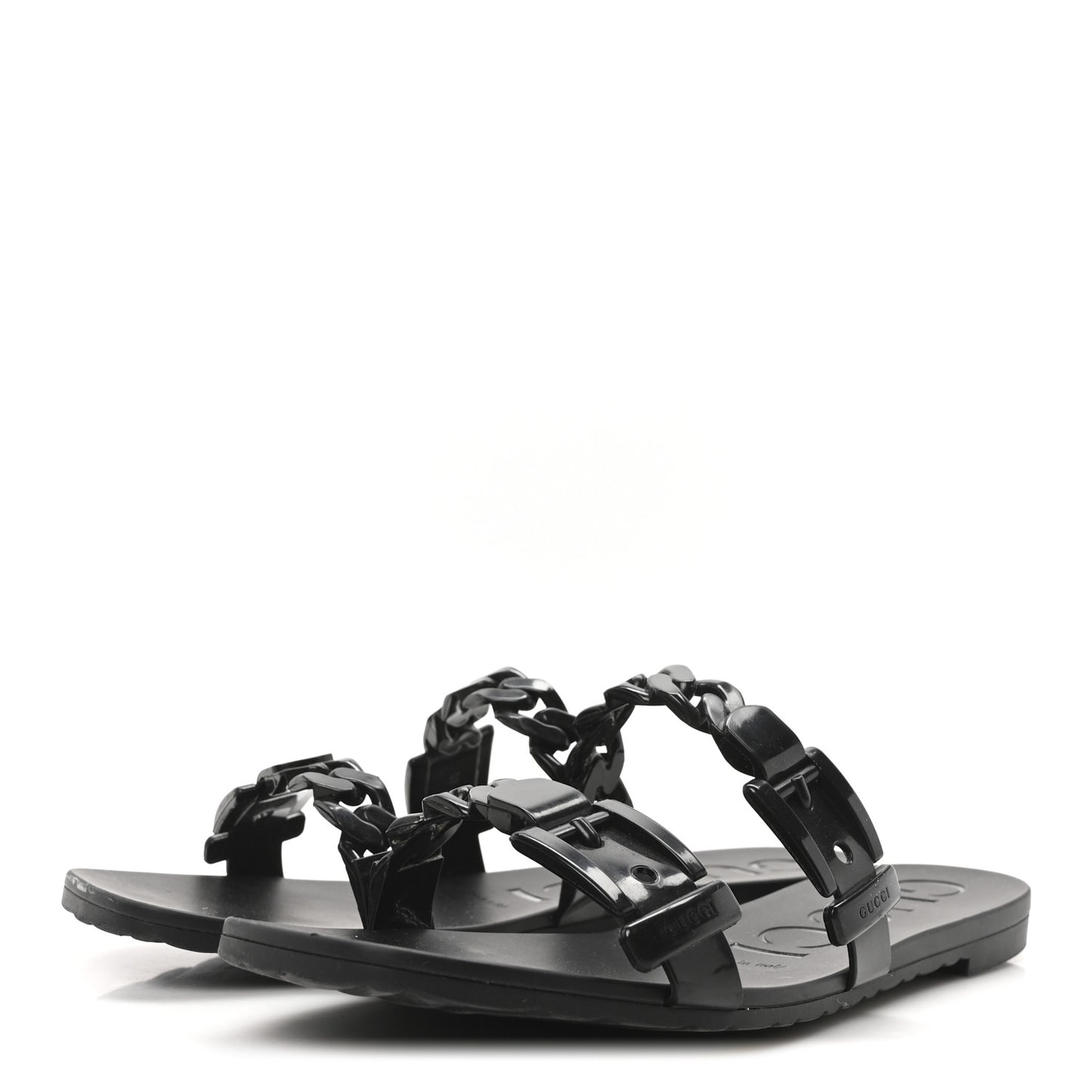Rubber Womens Slide Sandals 40 Black
