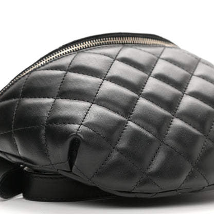 Chanel Grained Calfskin Quilted Waist Belt Bag Black 9 of 10