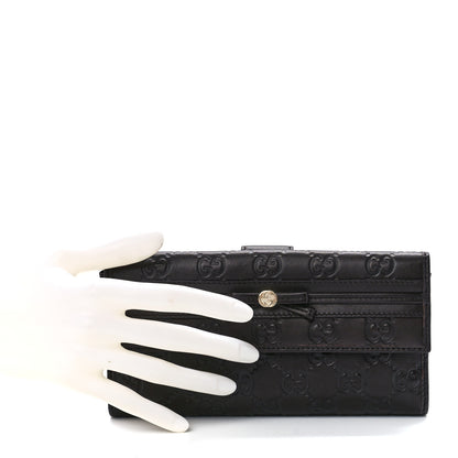 Gucci Guccissima Mayfair Continental Wallet Dark Brown 2 of 11