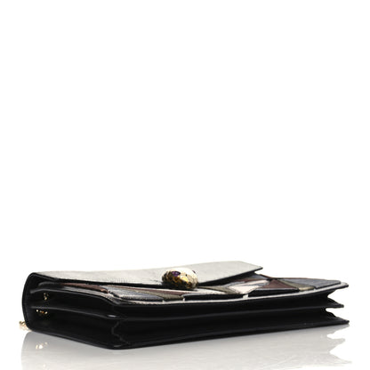 Bulgari Lizard Serpenti Forever Shoulder Bag Black Multicolor 4 of 9