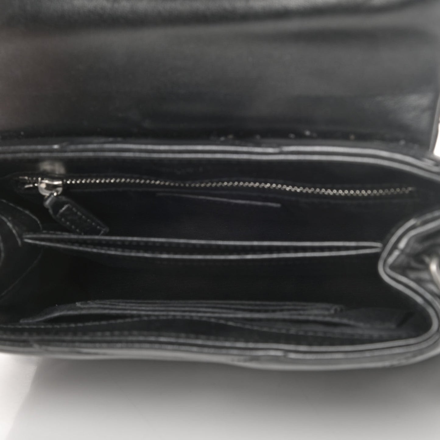 Calfskin Y Quilted Monogram Toy Loulou Crossbody Bag Black