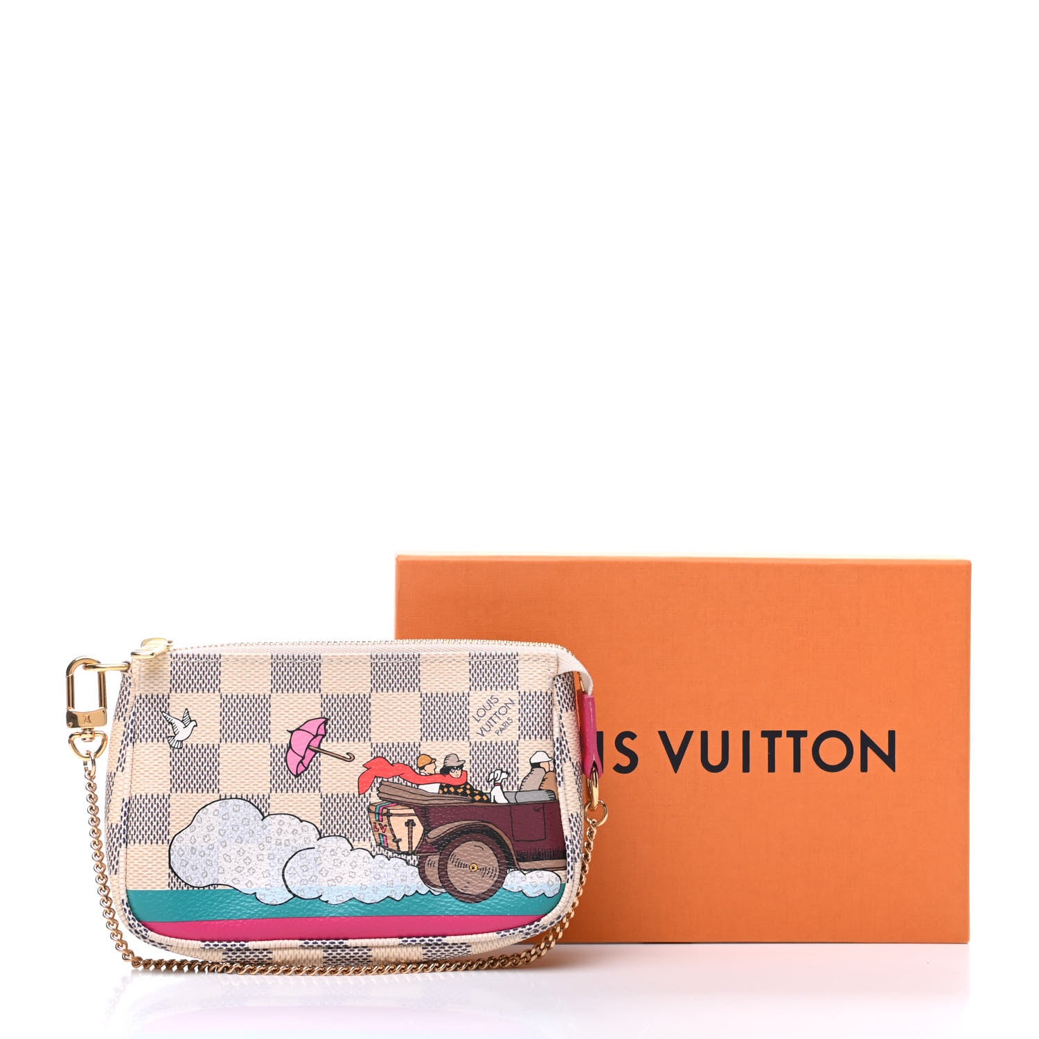 Louis Vuitton Damier Azur 2015 Christmas Animation Mini Pochette Accessories 10 of 10