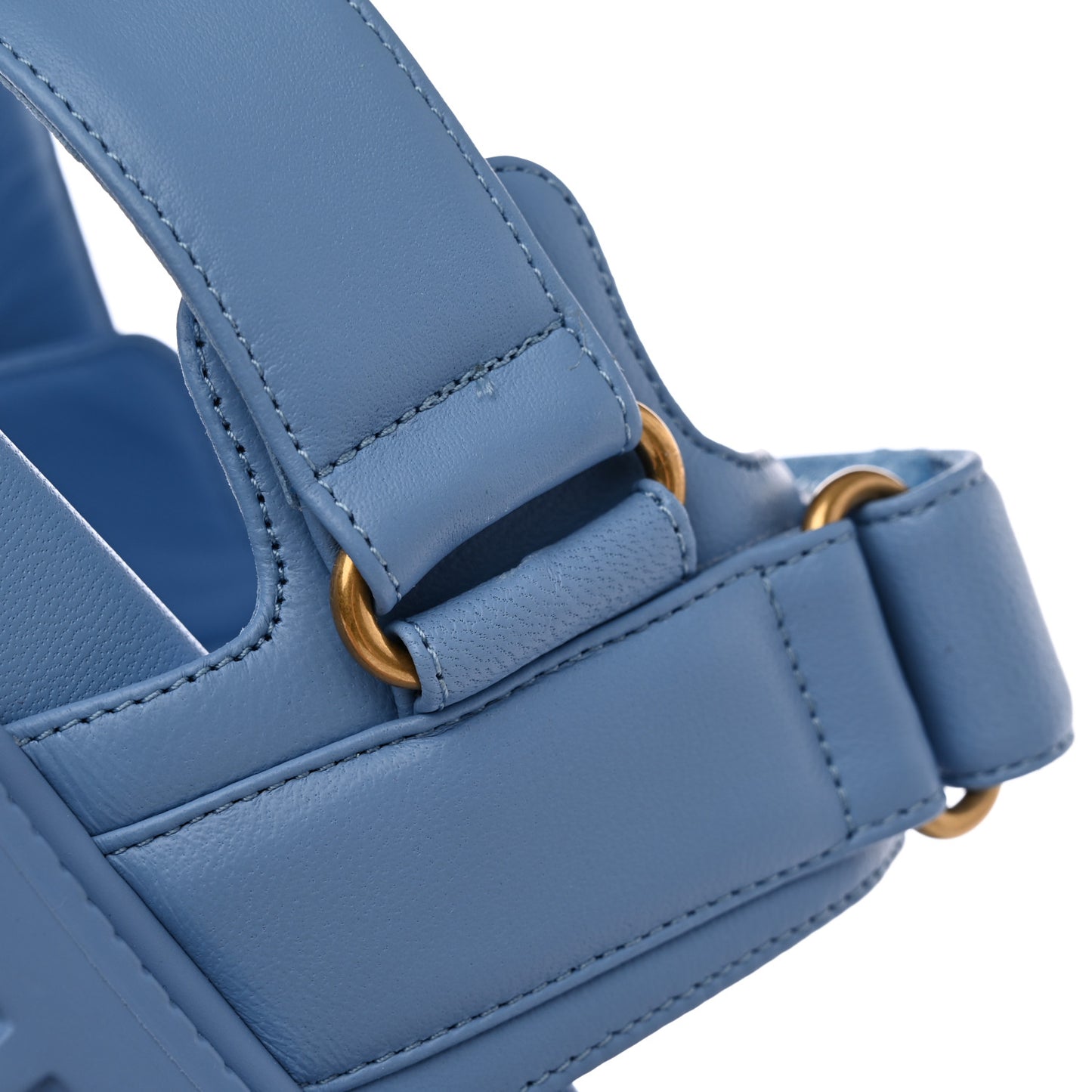 Lambskin Dioract 10mm Sandals 35 Cornflower