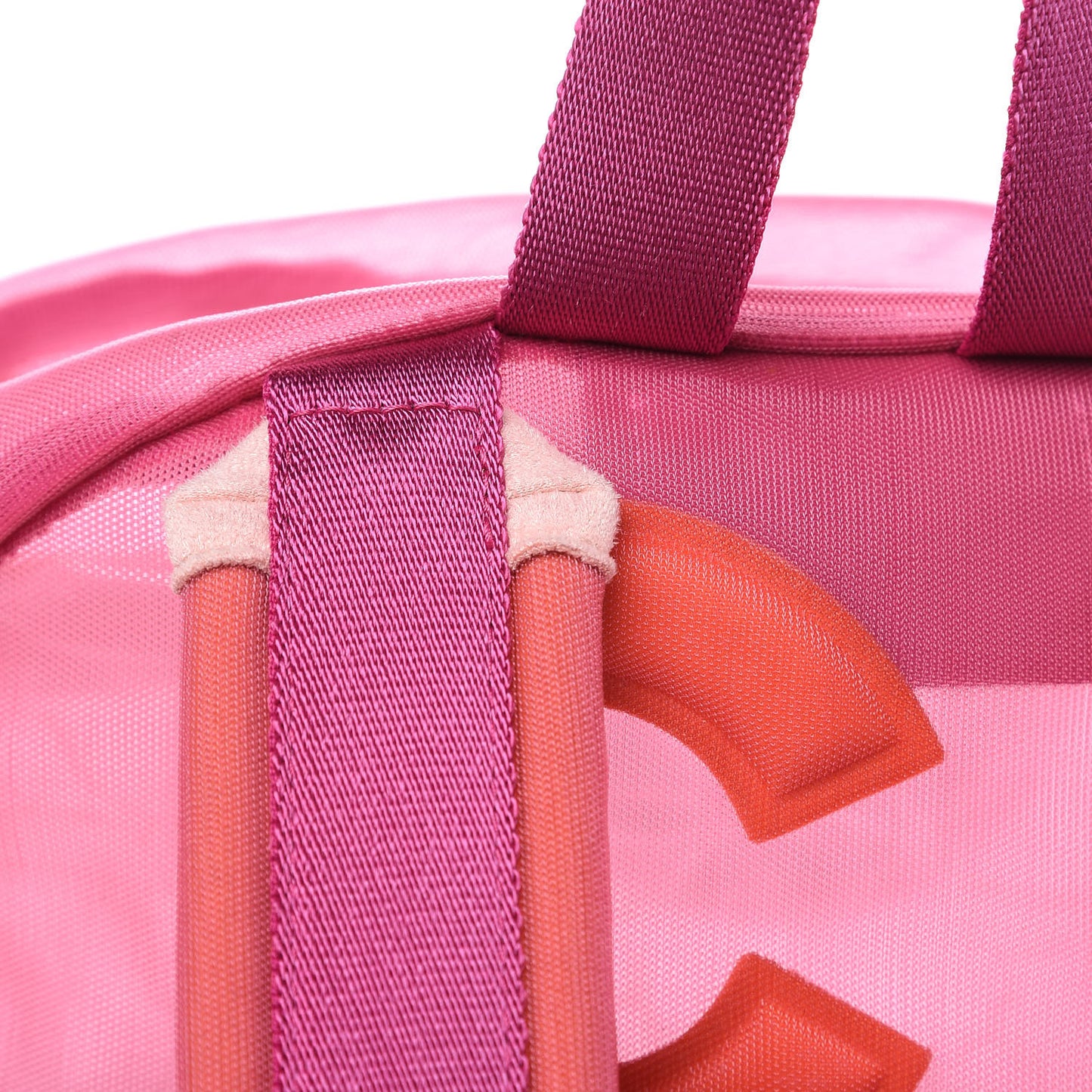 Mesh Nylon Logo Backpack Pink