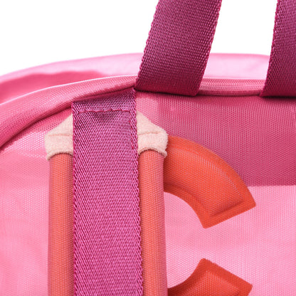 Chanel Mesh Nylon Logo Backpack Pink 7 of 10