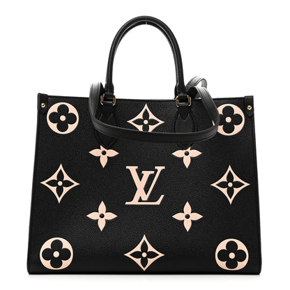 Louis Vuitton Empreinte Monogram Giant Onthego MM Black Beige 1 of 10