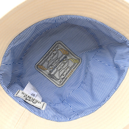 Hermes Cotton Elena Bucket Hat 57 White 7 of 8