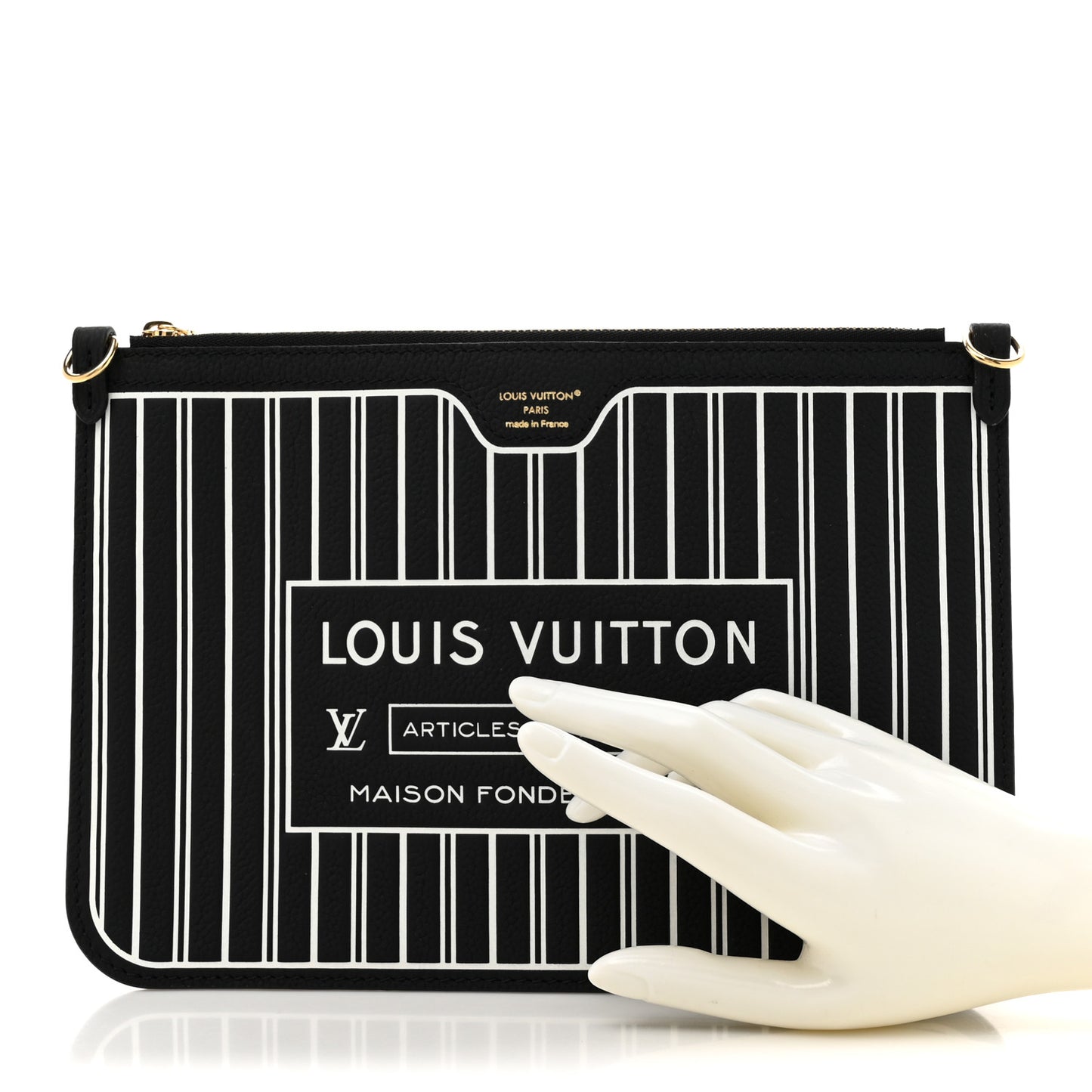 Calfskin Neverfull Inside Out MM Pochette Black