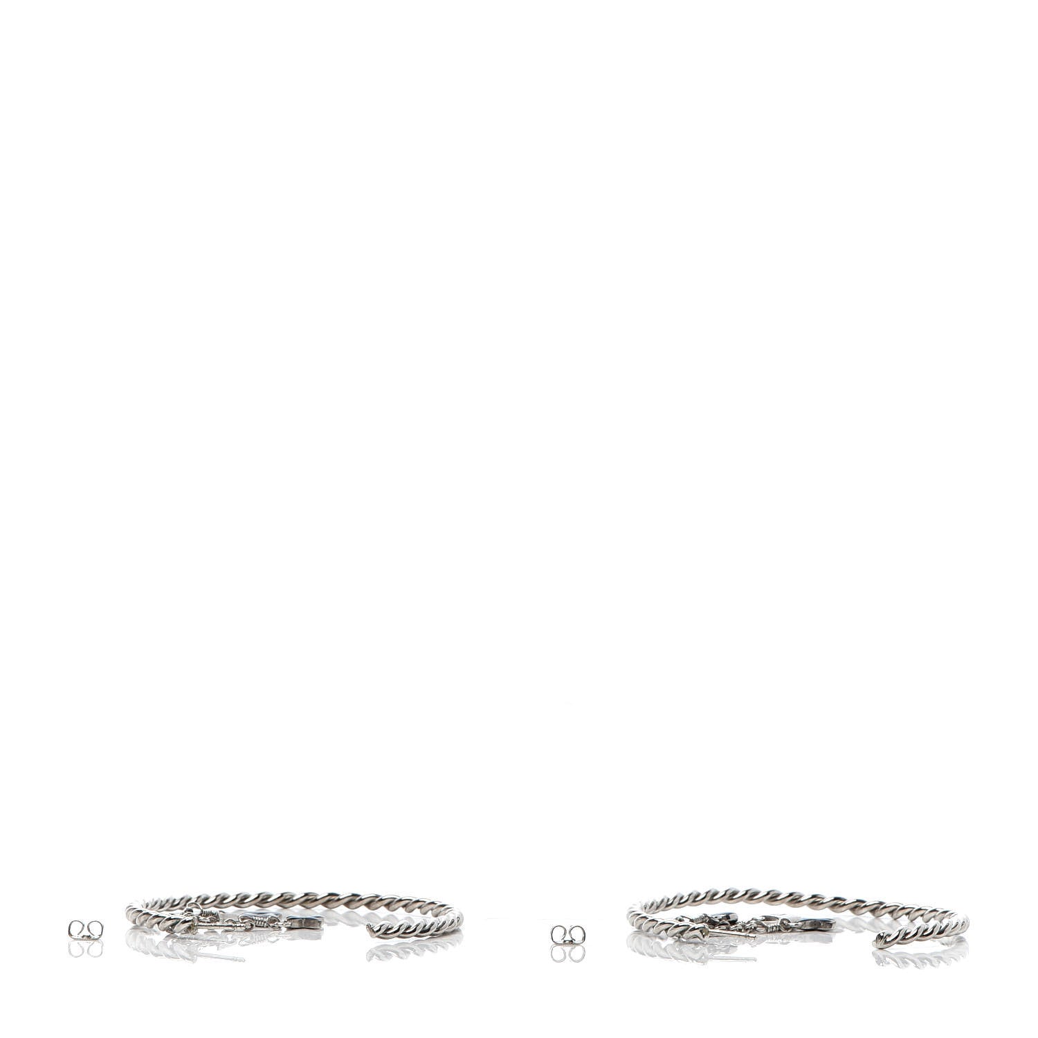 Louis Vuitton Sweet Monogram Creole Hoop Earrings Silver 3 of 6