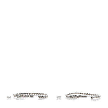 Louis Vuitton Sweet Monogram Creole Hoop Earrings Silver 3 of 6
