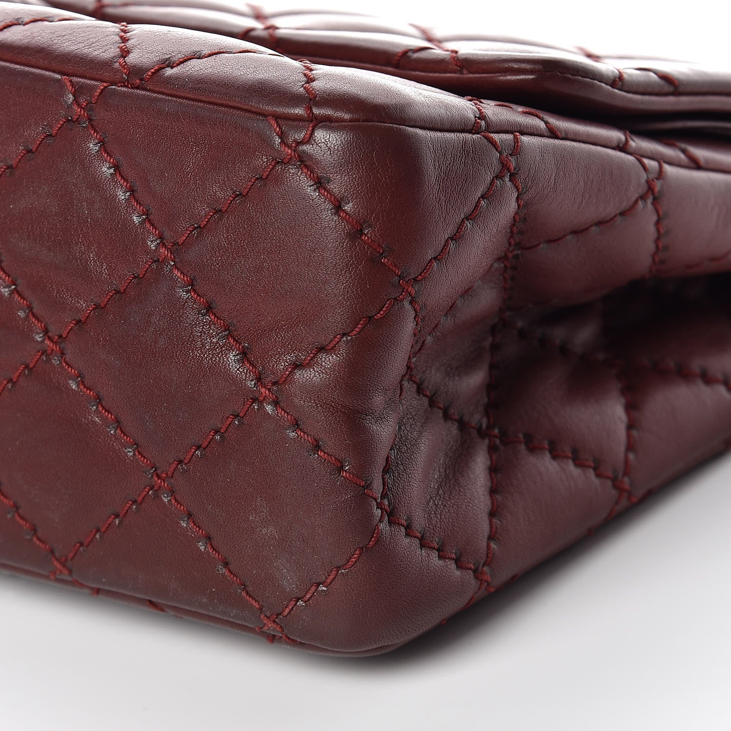 Chanel Calfskin Stitched 2.55 Reissue 227 Flap Burgundy 7 of 13