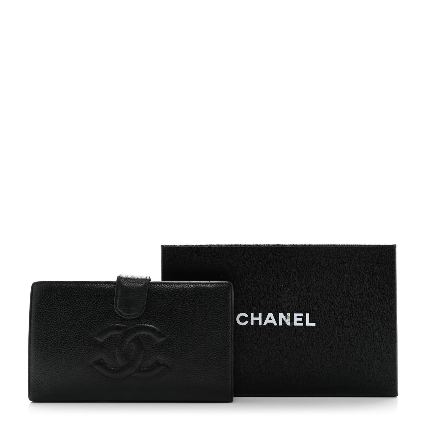 Caviar Timeless CC French Wallet Black