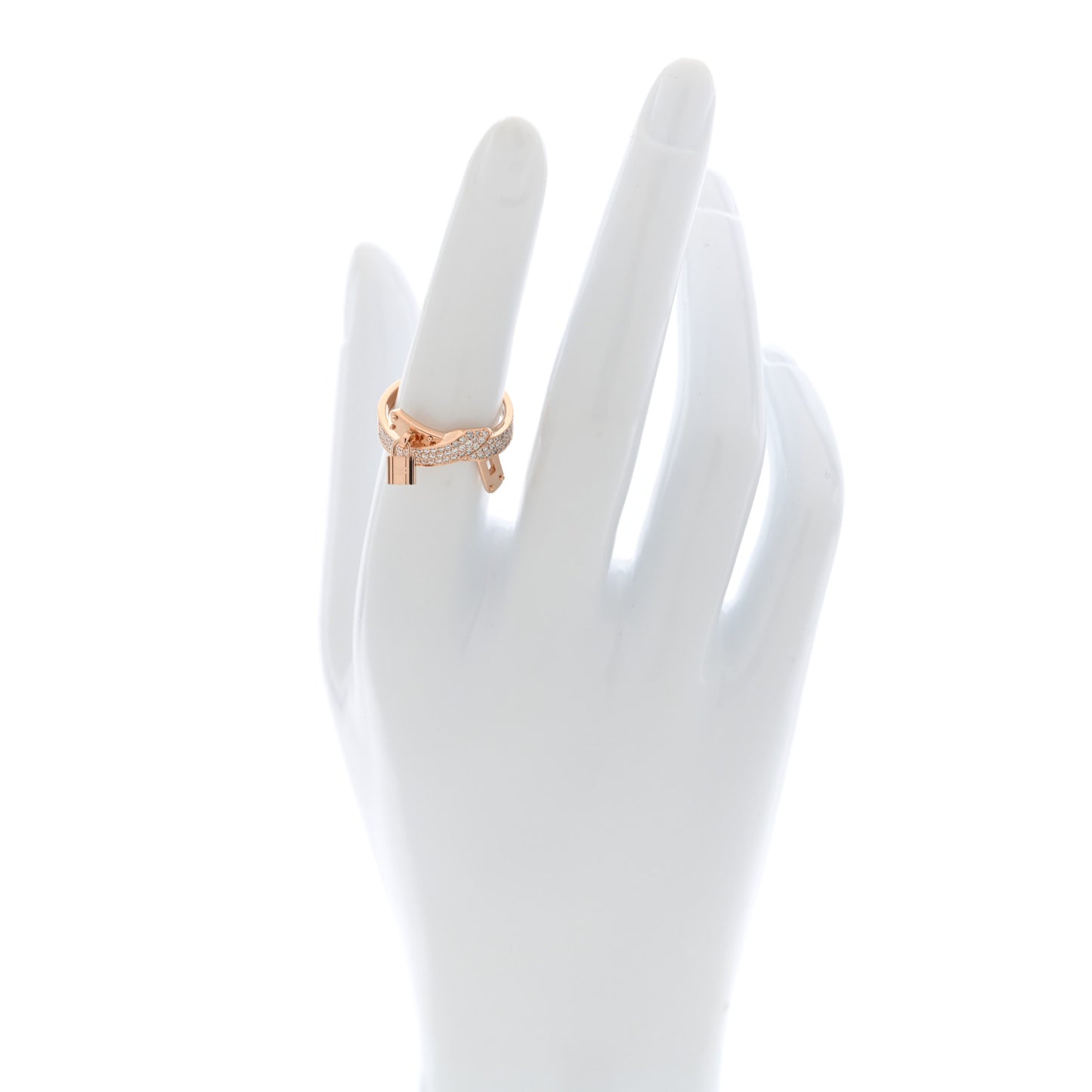 18K Rose Gold Diamond Kelly Gavroche Ring 52 6