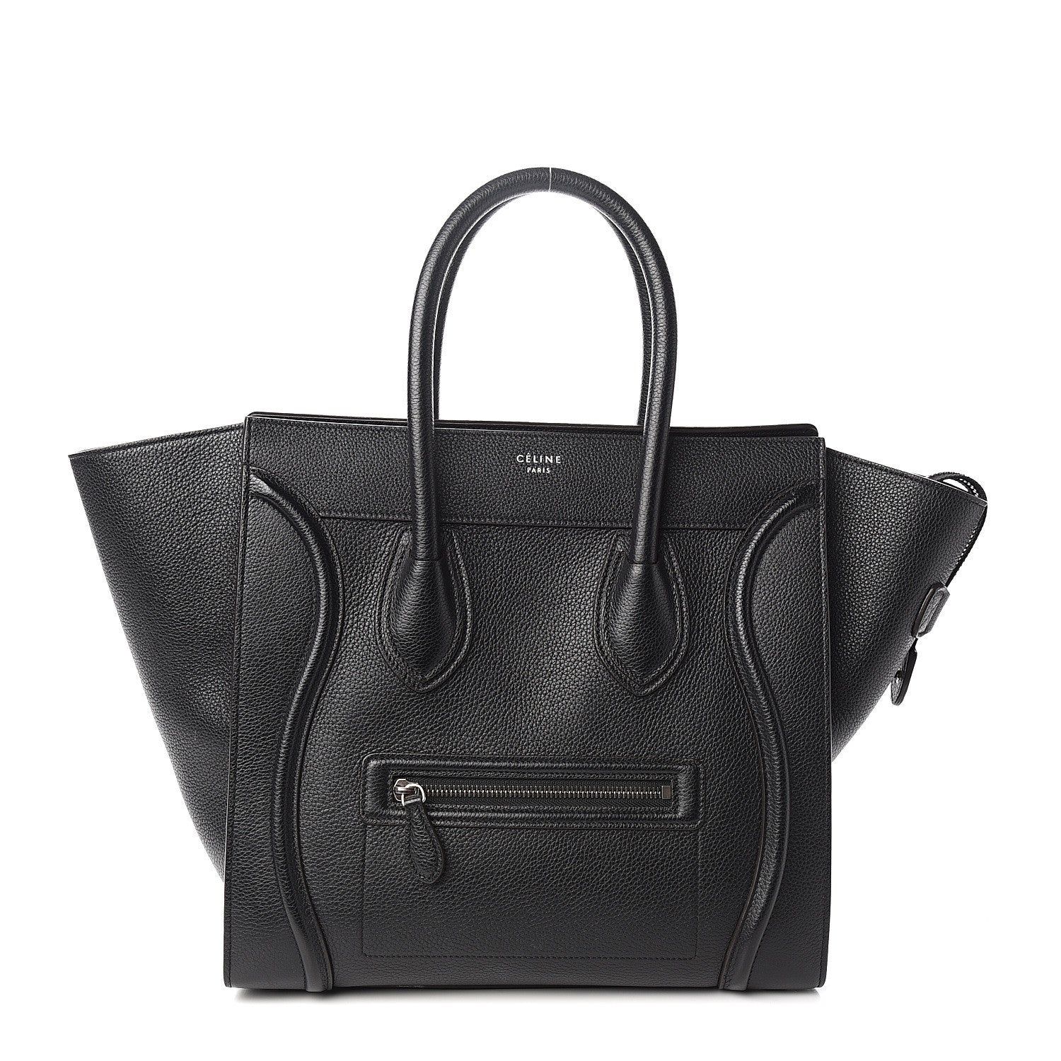 Celine Drummed Calfskin Mini Luggage Black 1 of 10
