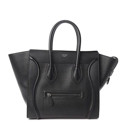 Celine Drummed Calfskin Mini Luggage Black 1 of 10