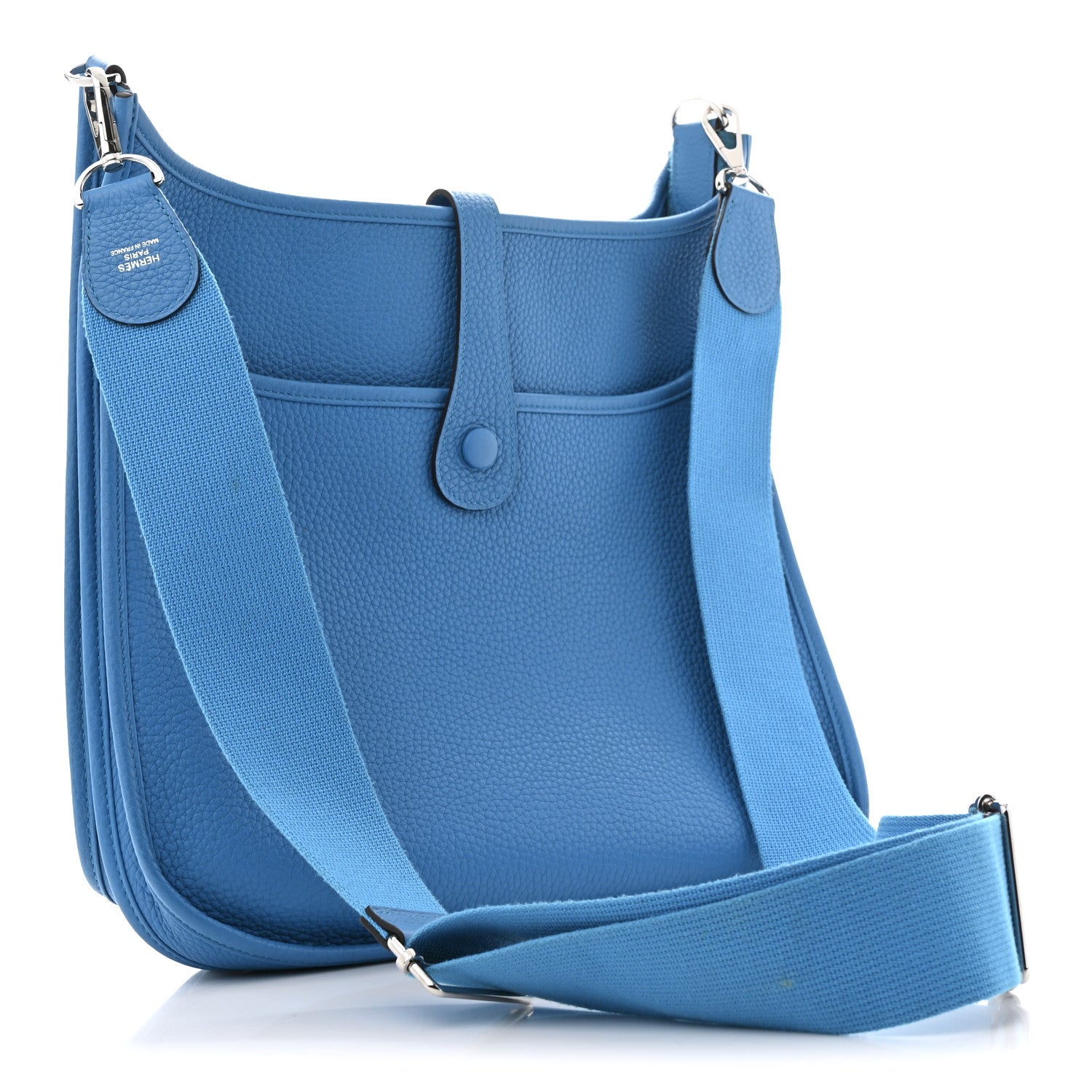Hermes Taurillon Clemence Evelyne III GM Bleu Zanzibar 3 of 13