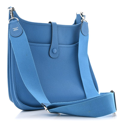 Hermes Taurillon Clemence Evelyne III GM Bleu Zanzibar 3 of 13