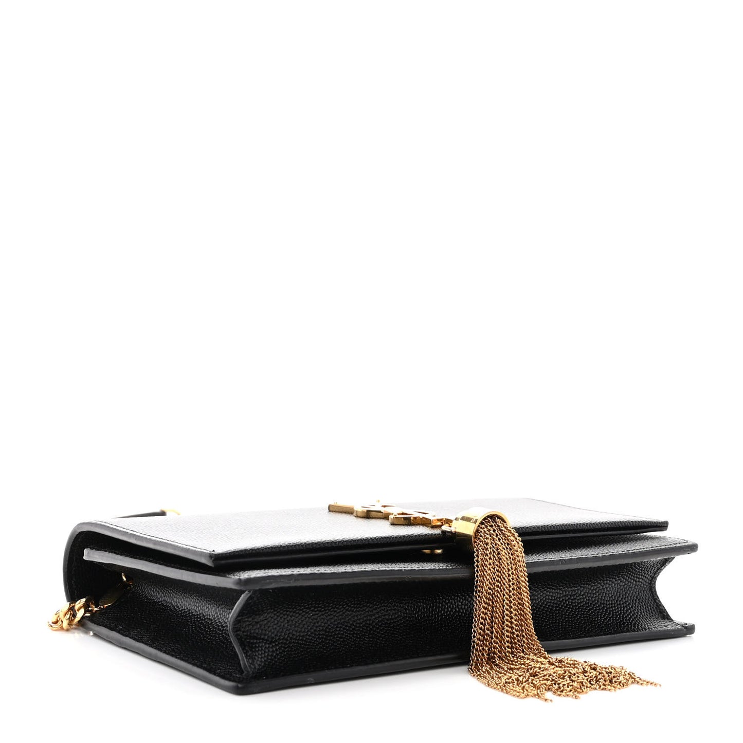 Grain De Poudre Classic Monogram Kate Tassel Chain Wallet Black