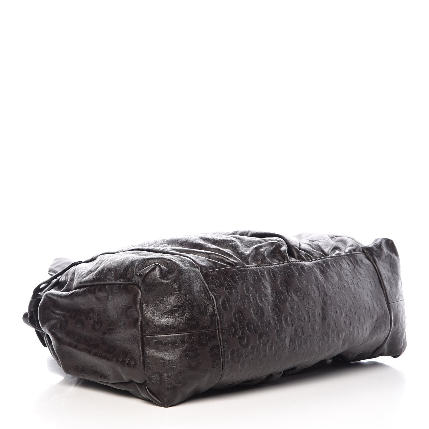 Gucci Calfskin Horsebit Embossed Large Hysteria Tote Chocolate 4 of 11