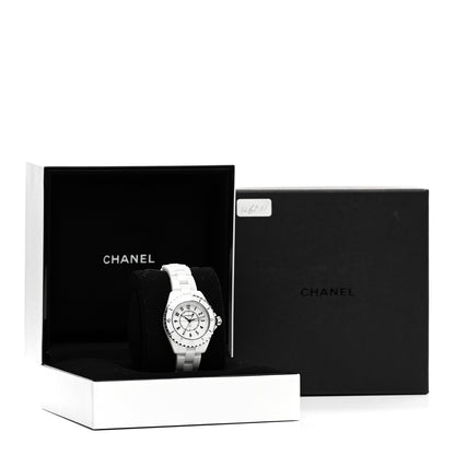 Chanel Stainless Steel Ceramic 33mm J12 Quartz Watch White 5 of 5