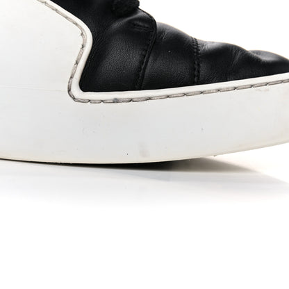 Chanel Calfskin Womens CC Sneakers 39.5 Black White 16 of 16