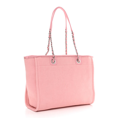 Chanel Mixed Fibers Small Deauville Tote Pink 3 of 11