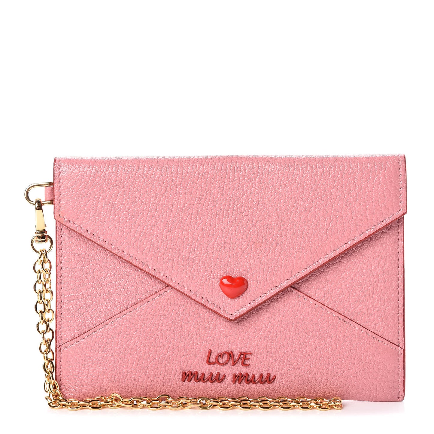 Goatskin Madras Love Wristlet Pouch Orchidea